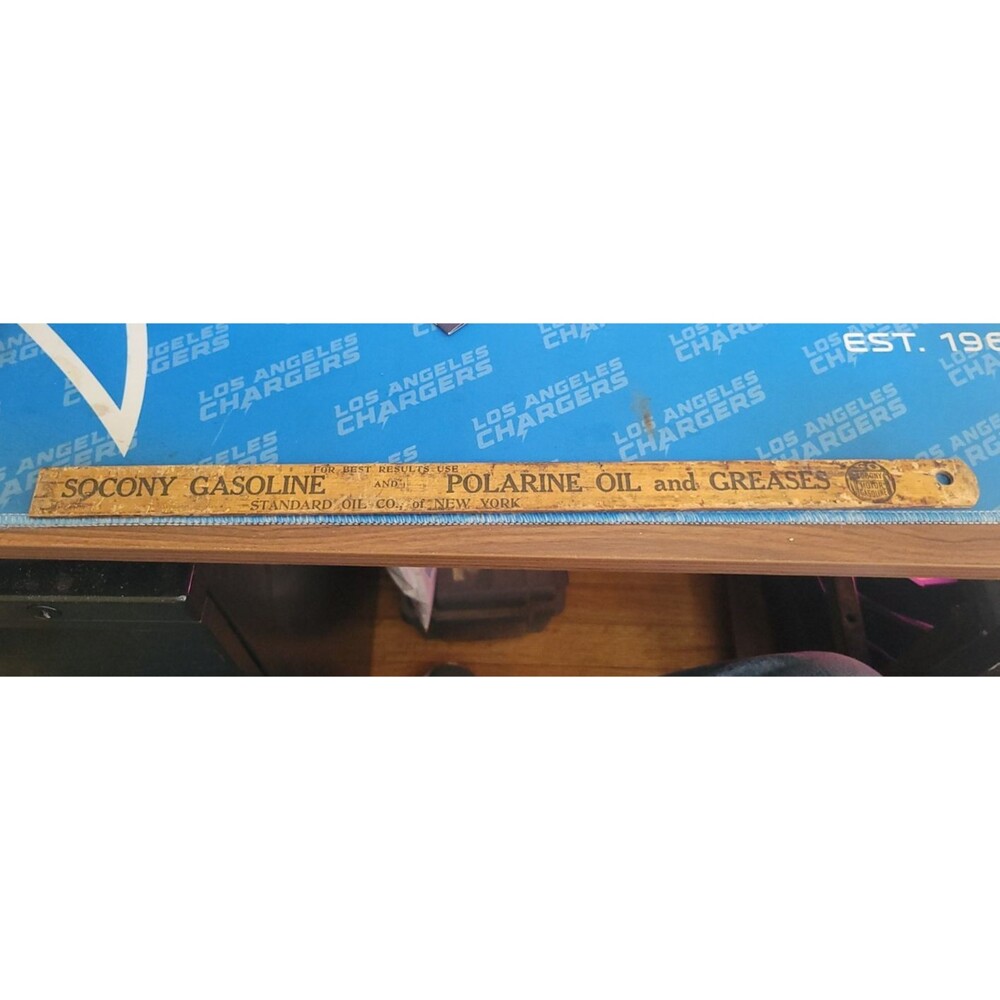 Antique Atwater Kent Socony Gasoline Wooden Test Gauge – Polarine Oil & Greases